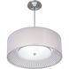 Bridge 3 Light 25.25 inch Chrome Pendant Ceiling Light, Drum