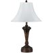 Hotel 30 inch 100.00 watt Antique Walnut Table Lamp Portable Light