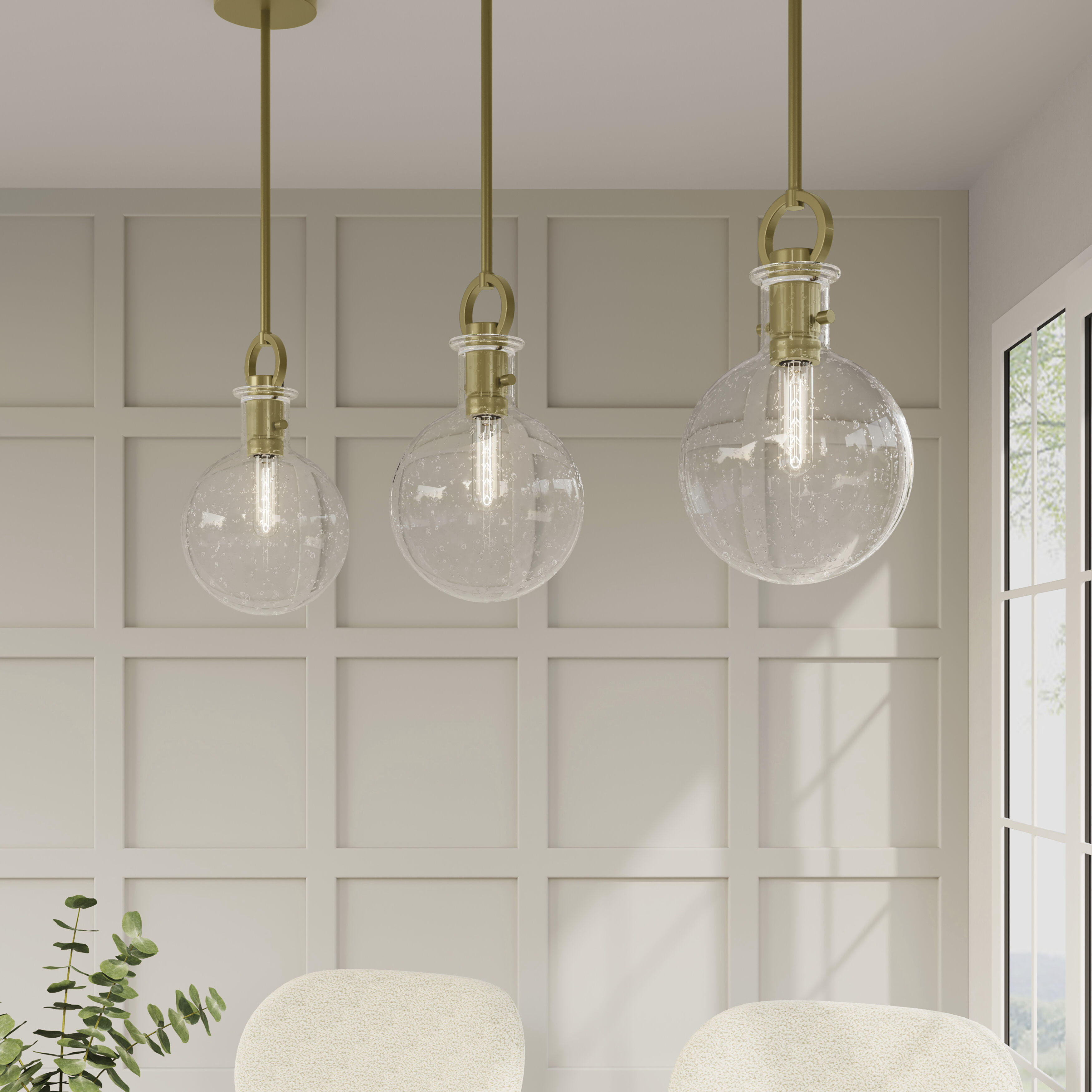 Glanora 1 Light 8 inch Vintage Brass Mini Pendant Ceiling Light