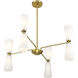 Contemporary 8 Light 32 inch Natural Brass Chandelier Ceiling Light