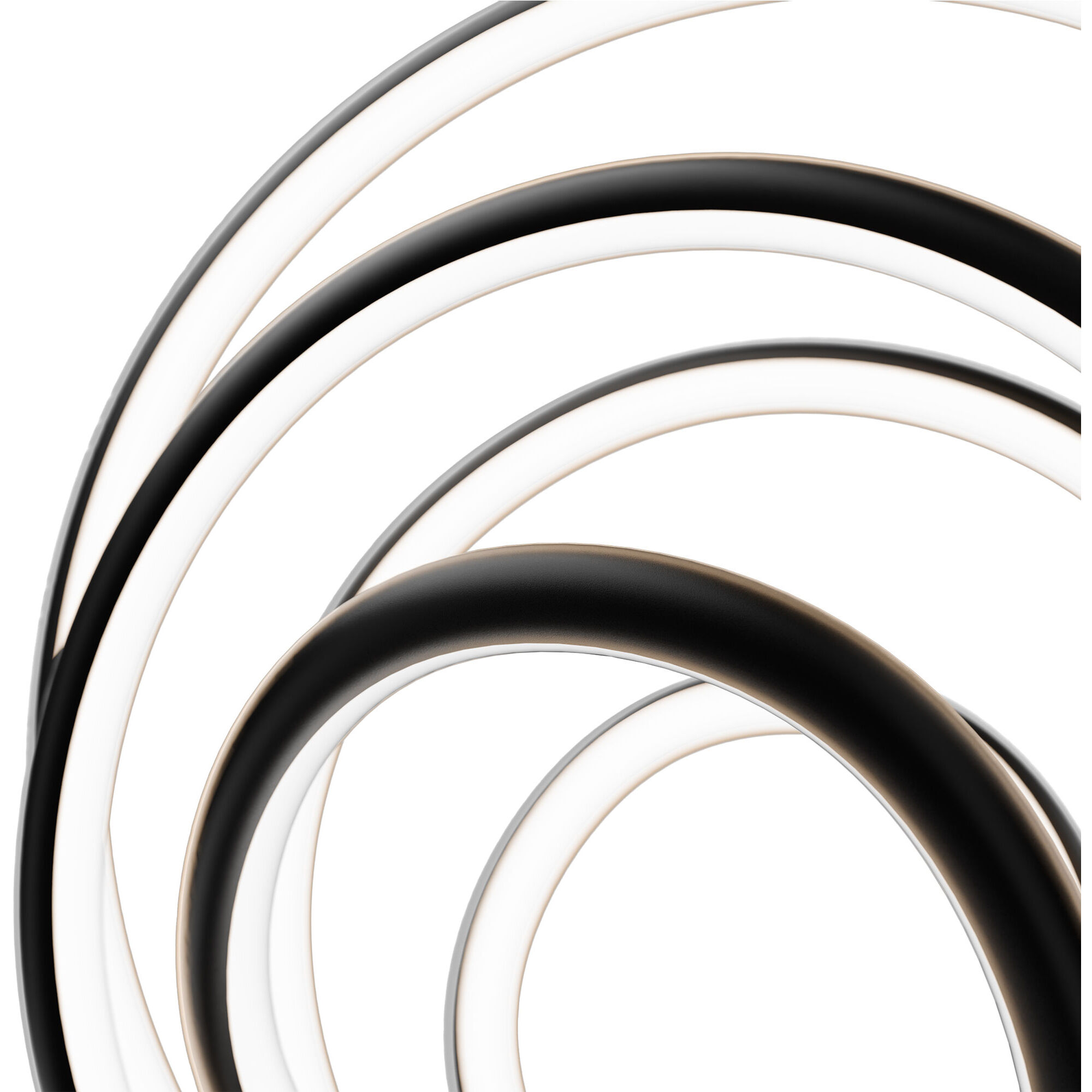 Hoopla LED 7.78 inch Black Pendant Ceiling Light in 3000K, dweLED