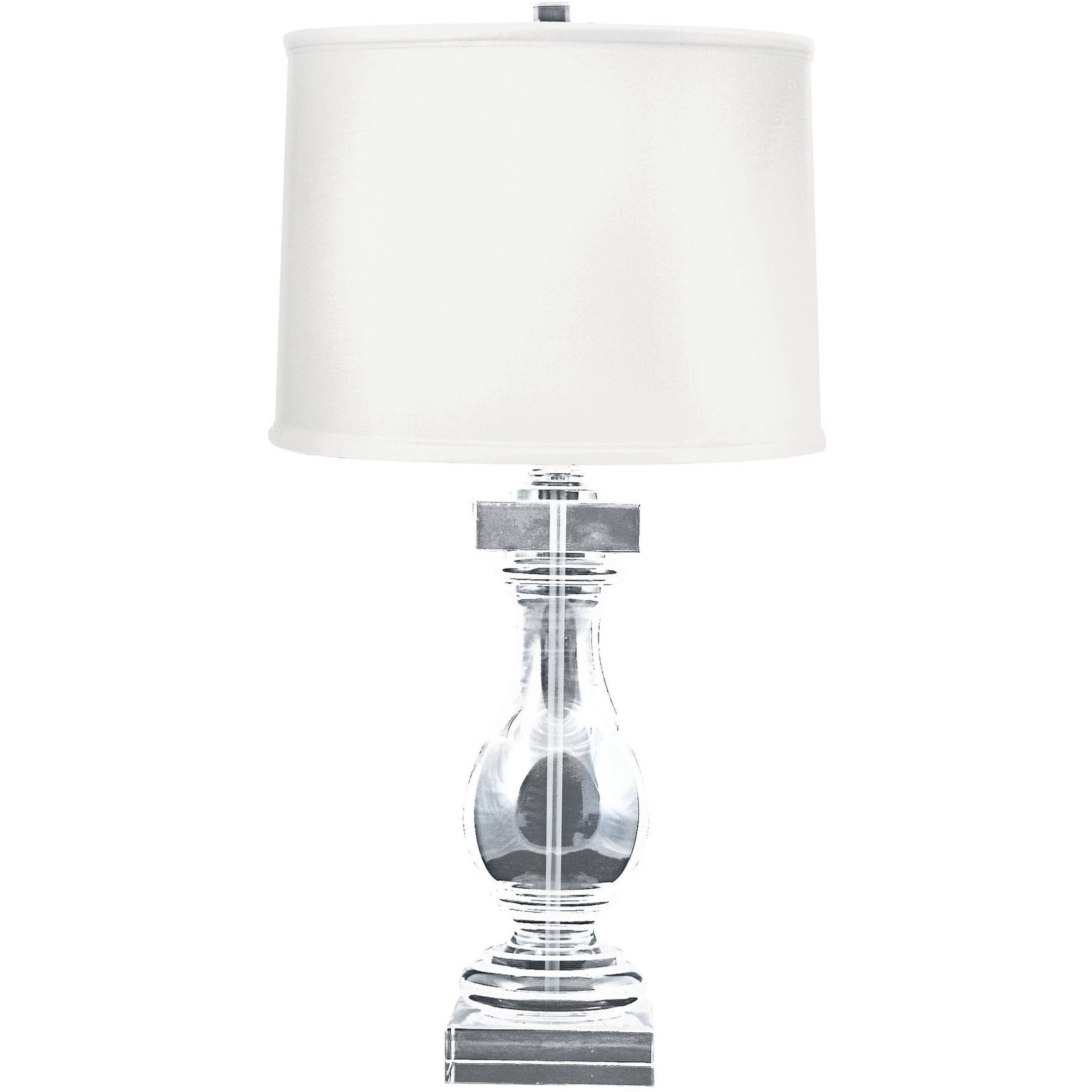Crystal 28 inch 150 watt Clear Table Lamp Portable Light