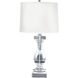 Crystal 28 inch 150 watt Clear Table Lamp Portable Light