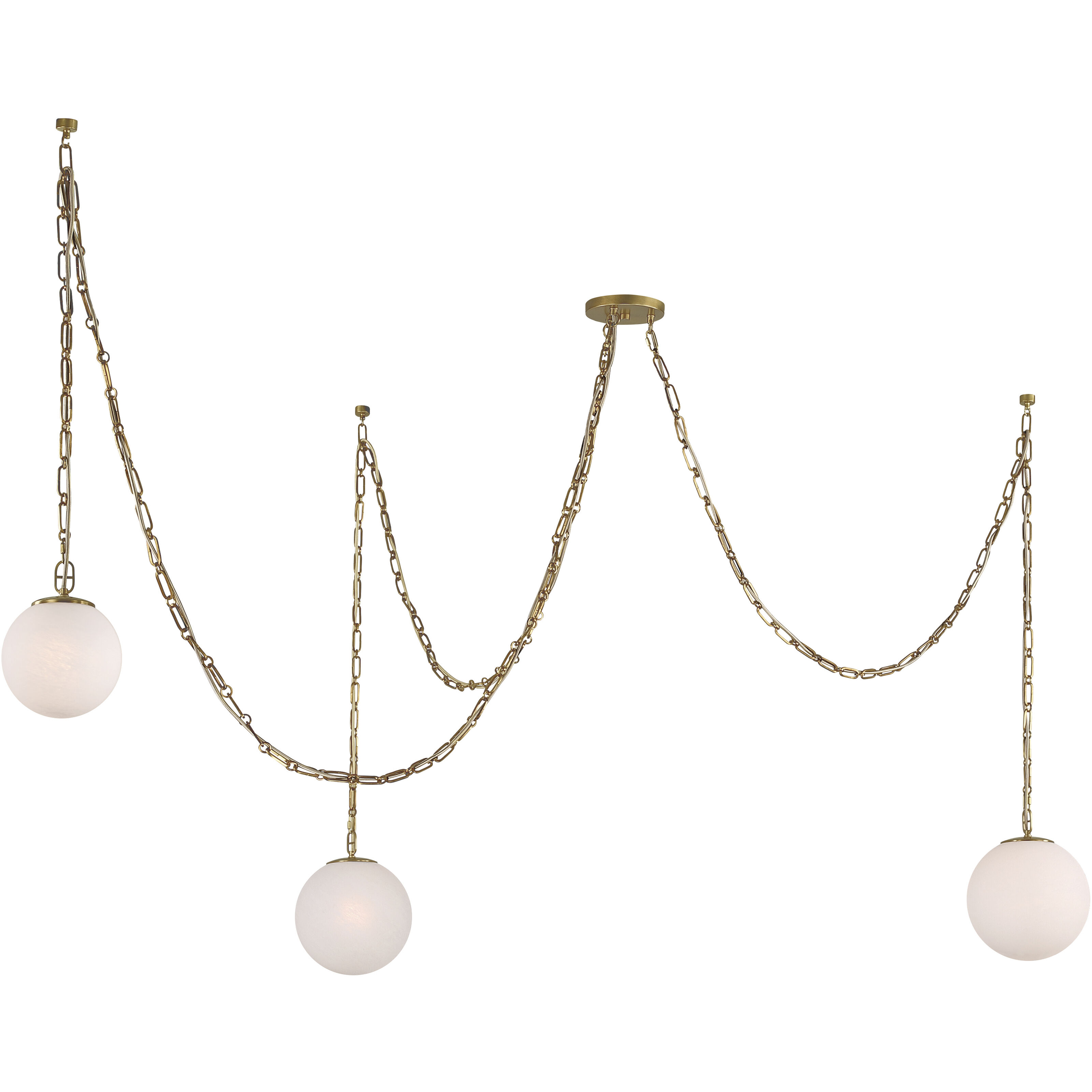 Marbelle 3 Light 80.25 inch Legacy Brass Pendant Ceiling Light