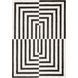 Optika 114 X 79 inch Black/White Rug in 6 x 9