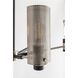 Pilsen 6 Light 30 inch Carbide Black W Satin Nickel Accents Chandelier Ceiling Light