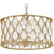 Estie 3 Light 16 inch Piastra Gold Semi-flush Mount Ceiling Light