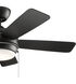 Starkk 42 inch Satin Black with Black Blades Ceiling Fan