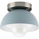 Eva 1 Light 7 inch Coastal Blue Flush Mount Ceiling Light