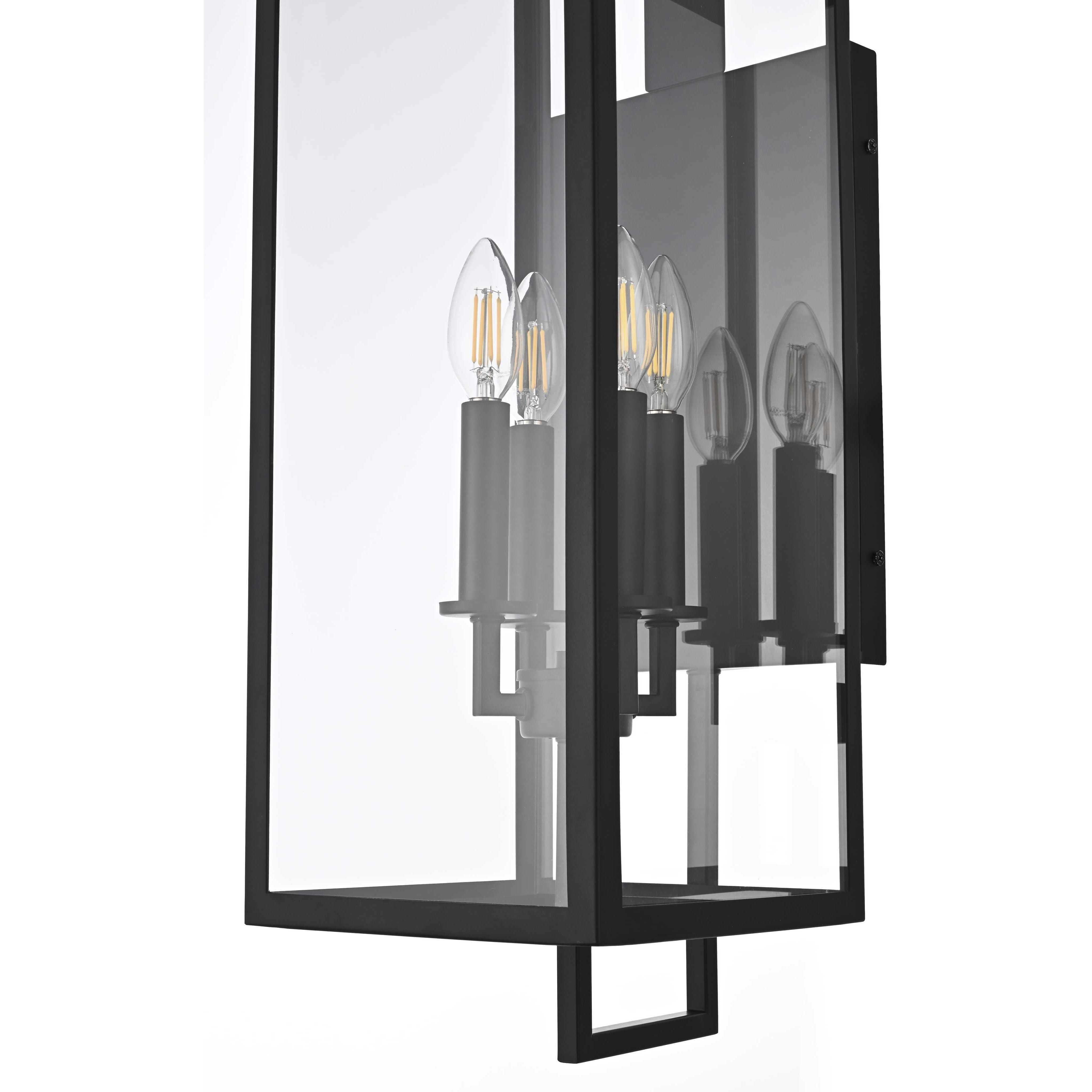Jairo 4 Light 26 inch Black Outdoor Wall Sconce