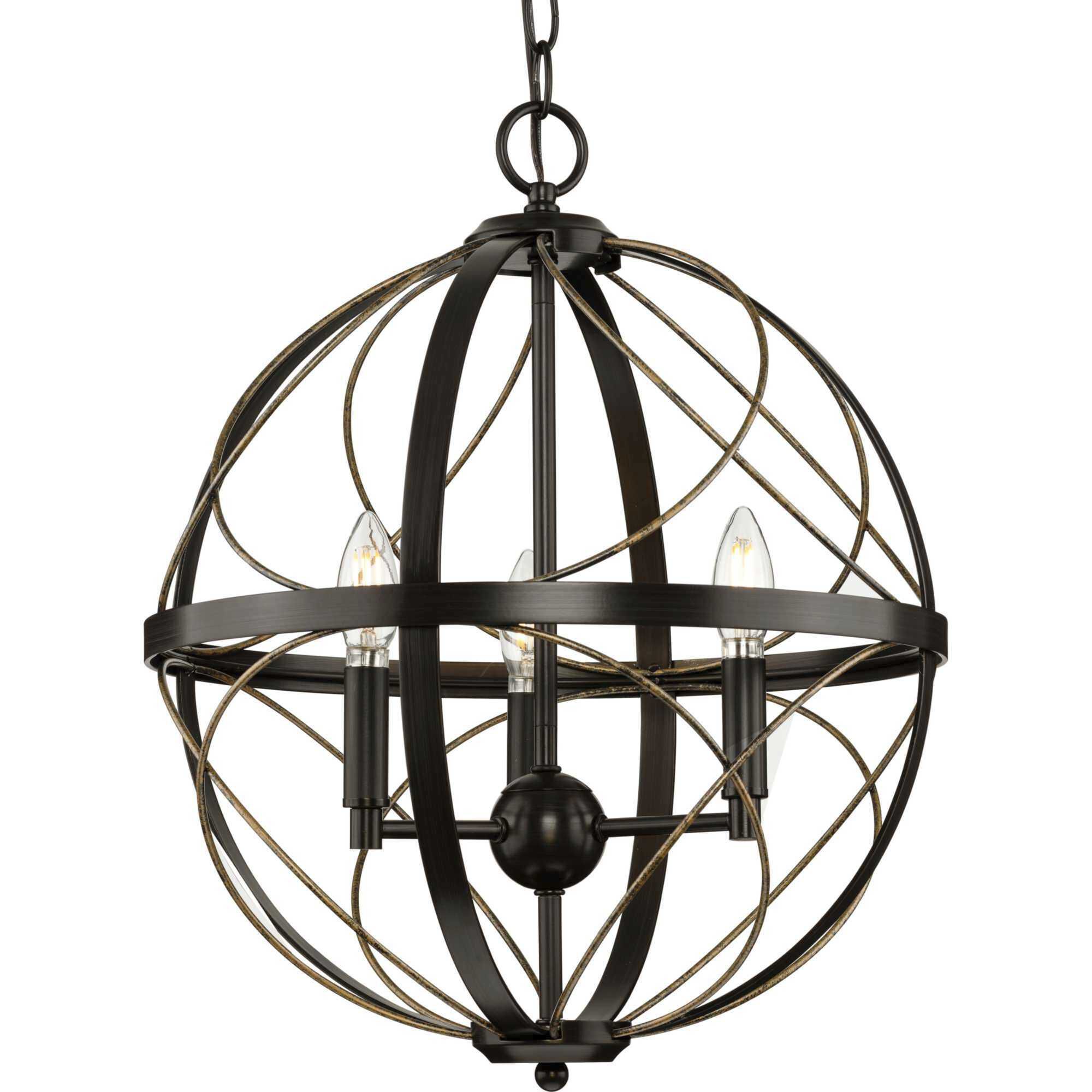 Gerald Ave 3 Light 16 inch Antique Bronze Pendant Ceiling Light