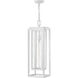 Estate Series Republic 1 Light 9 inch Textured White Outdoor Hanging Lantern, Coastal Elements