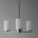 Lateral 3 Light 18 inch Satin Nickel Chandelier Ceiling Light in Satin White