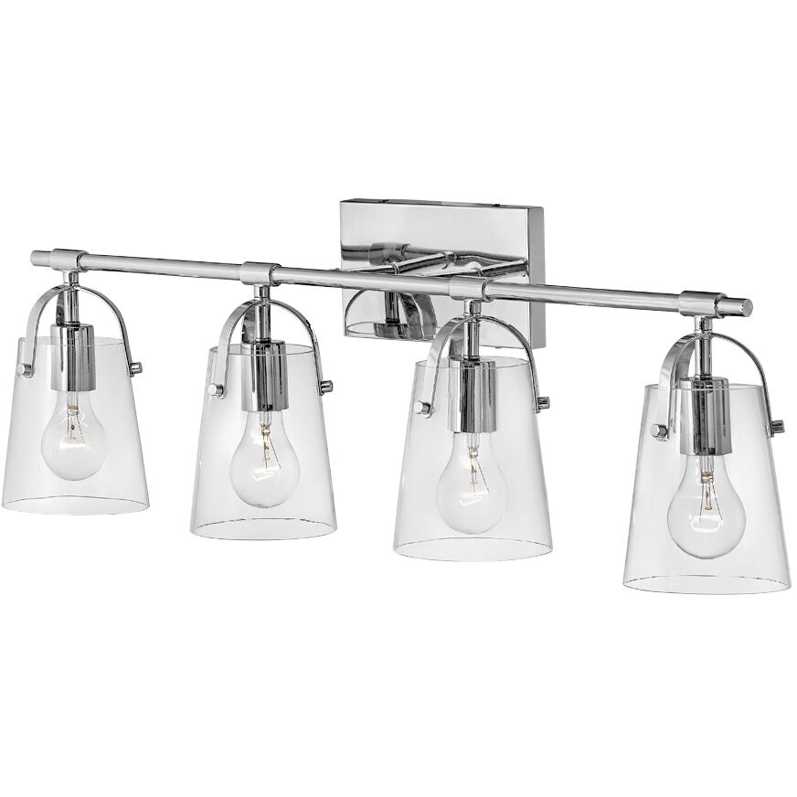 Foster 4 Light 31.75 inch Chrome Vanity Light Wall Light