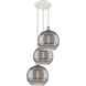 Ballston Rochester 3 Light 18.5 inch White Polished Chrome Cord Hung Multi Pendant Ceiling Light