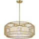 Pastis 4 Light 24 inch Warm Brass Pendant Ceiling Light