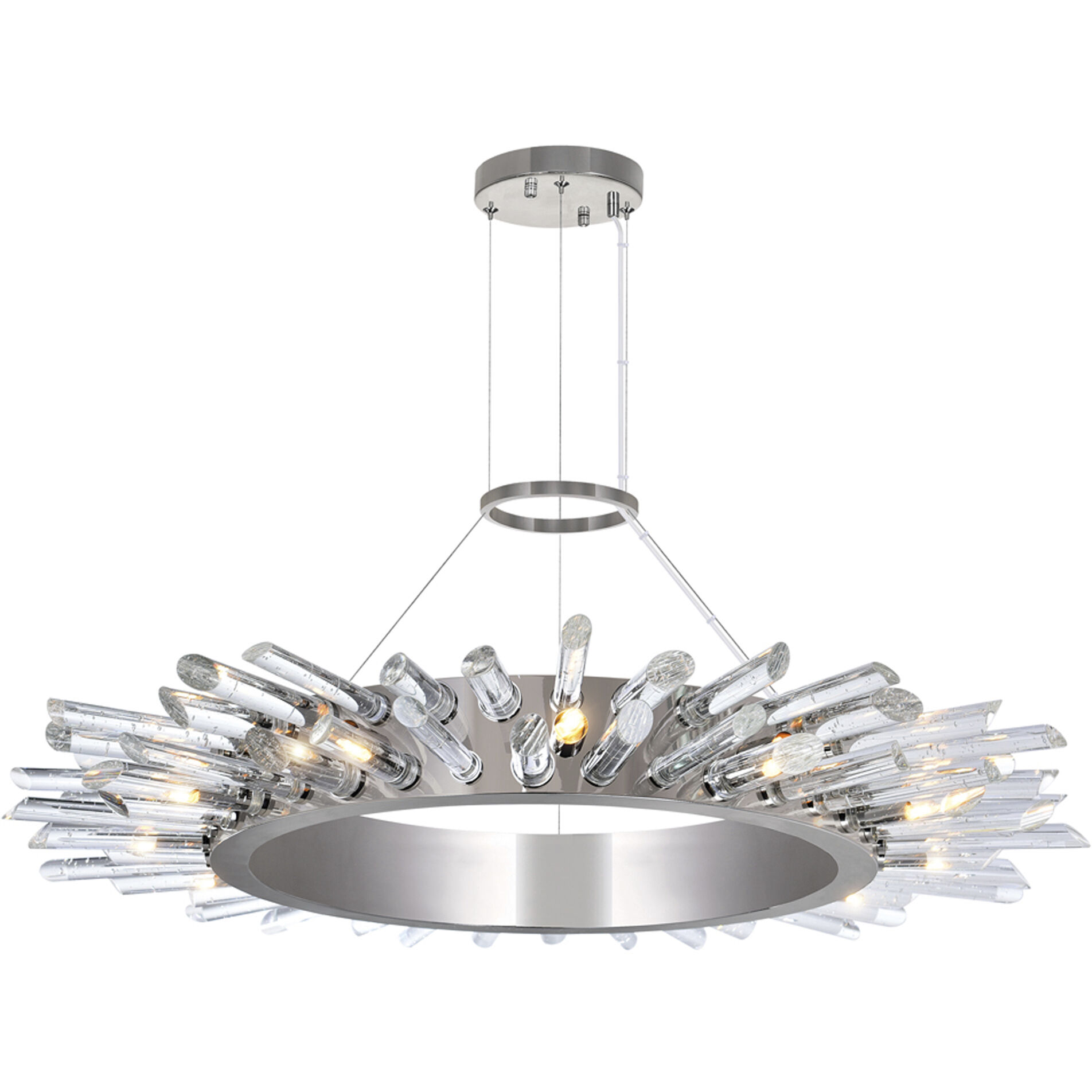 Thorns 12 Light 32 inch Polished Nickel Chandelier Ceiling Light