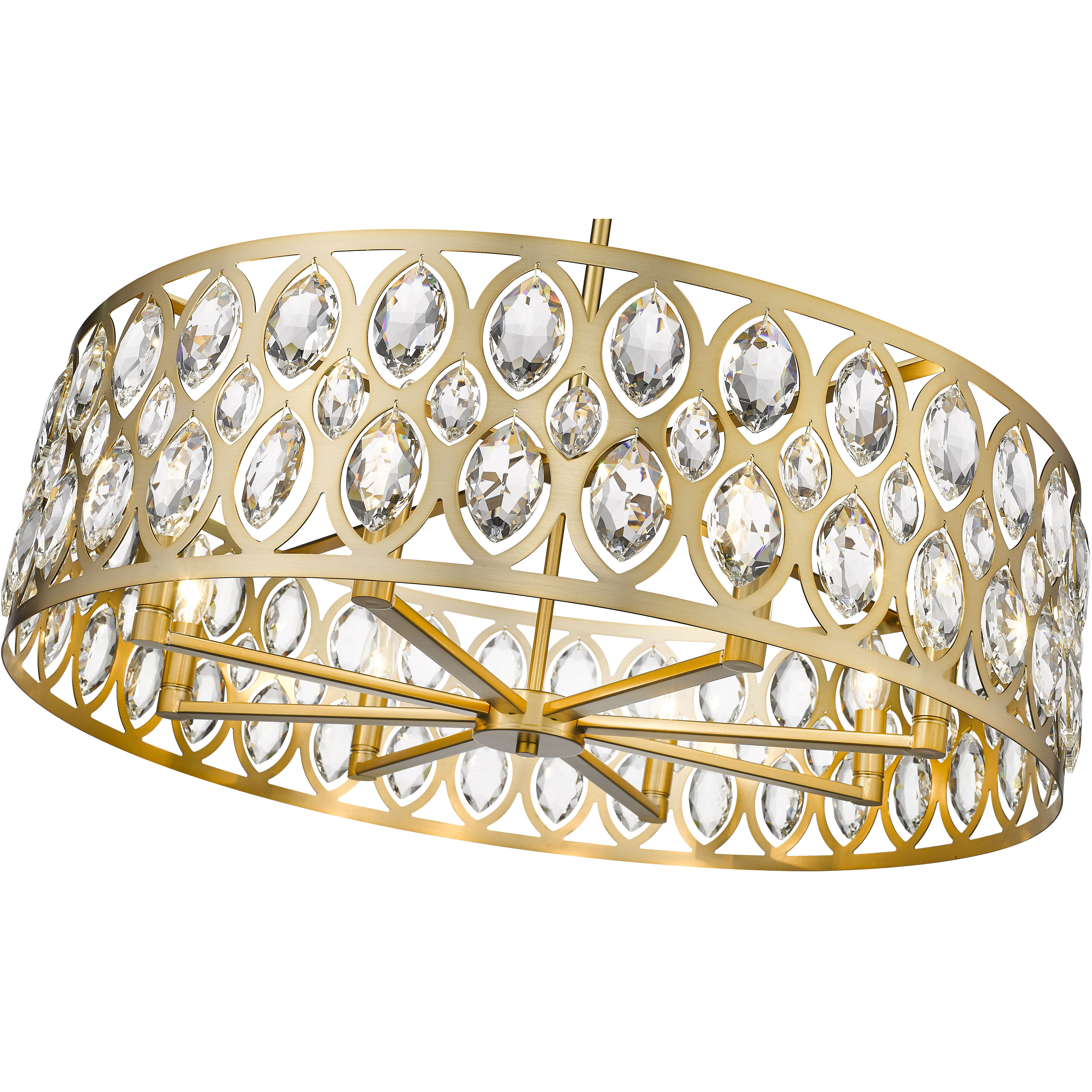 Dealey 8 Light 30.25 inch Heirloom Brass Chandelier Ceiling Light