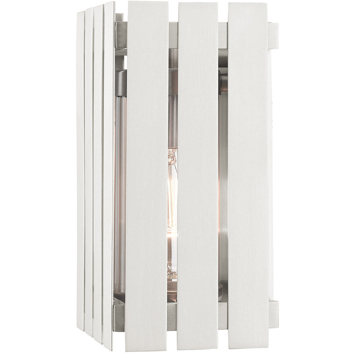 Greenwich 1 Light 10 inch Brushed Nickel Outdoor Wall Lantern