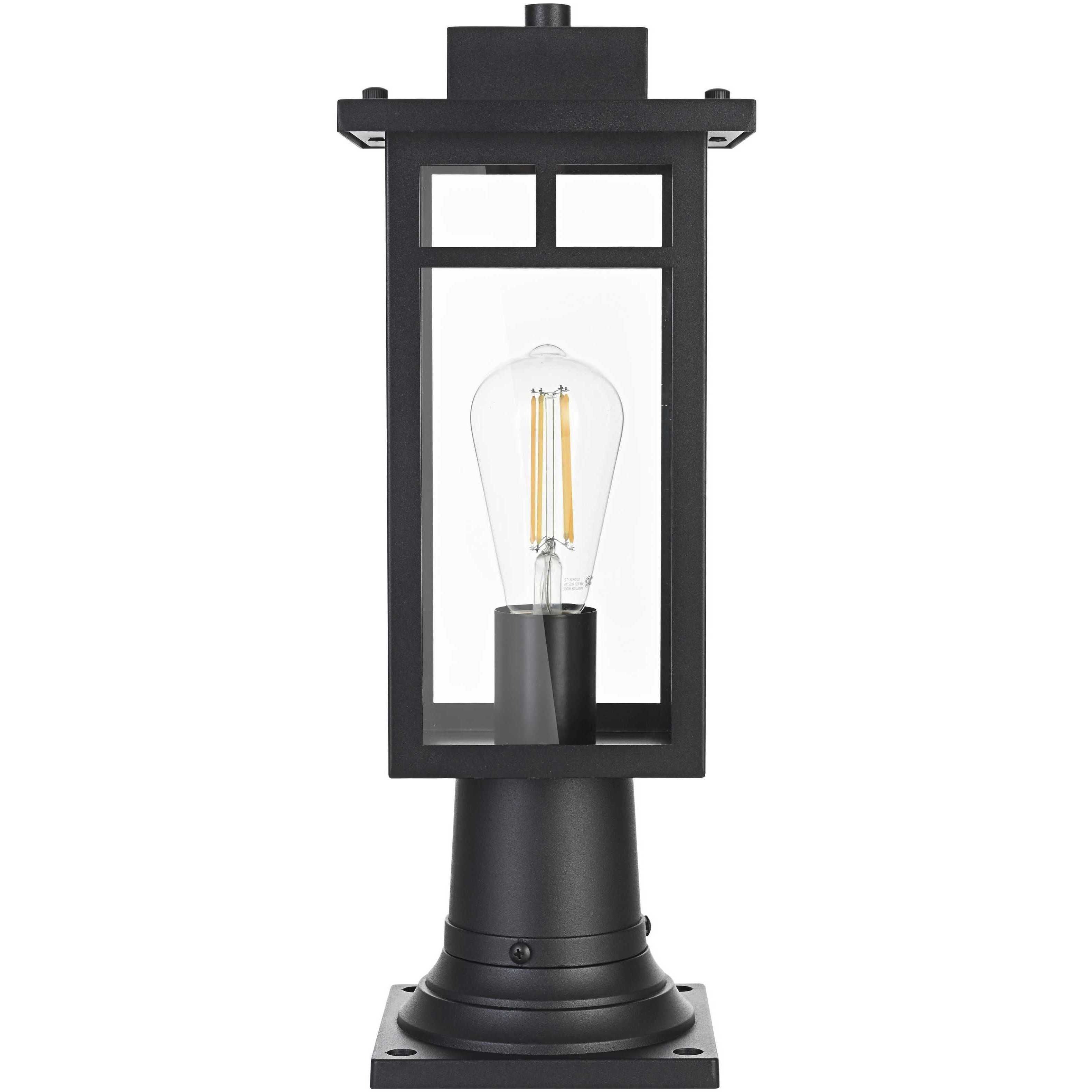 Mercer 1 Light 17.5 inch Black Outdoor Post Light