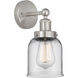Bell 1 Light 6.5 inch Brushed Satin Nickel Sconce Wall Light