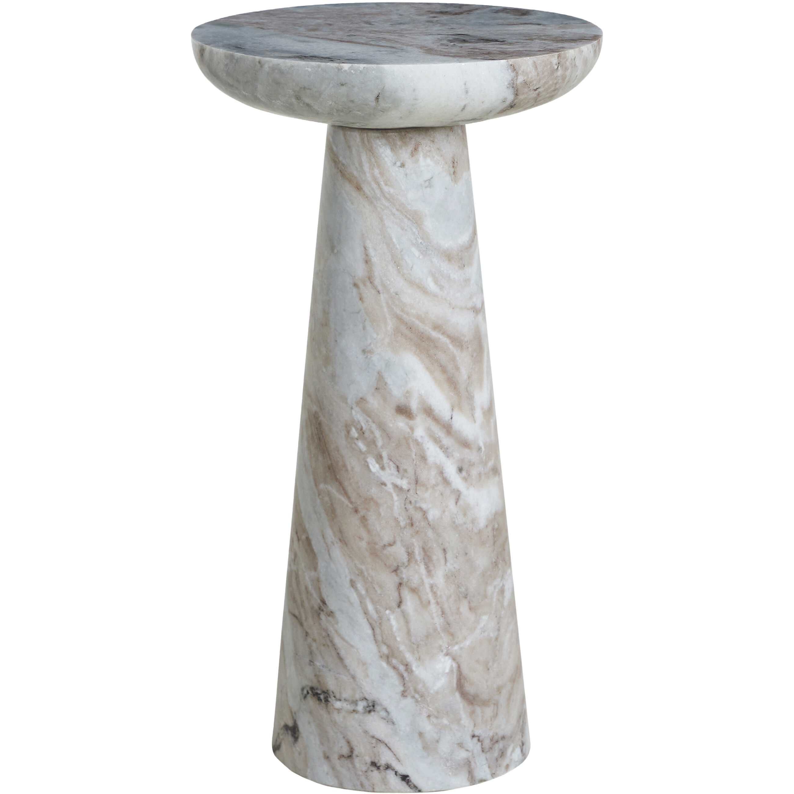 Mercura 18 X 10 inch Brown Marble Side Table