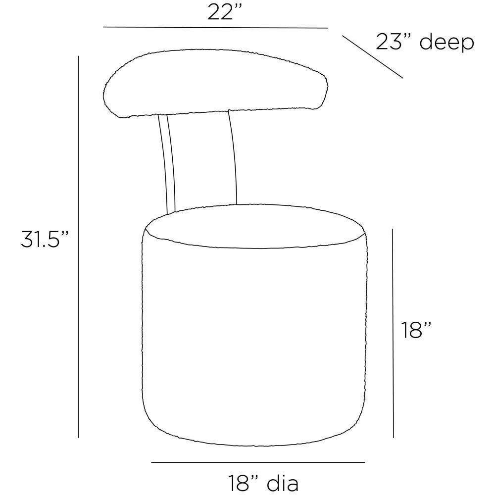 Ginni Charcoal Boucle and Ebony Chair