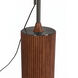 Tambo Morelli 92 inch 14.00 watt Black Nickel and Dark Walnut Arc Floor Lamp Portable Light in White Lucite with Black Nickel Stripe