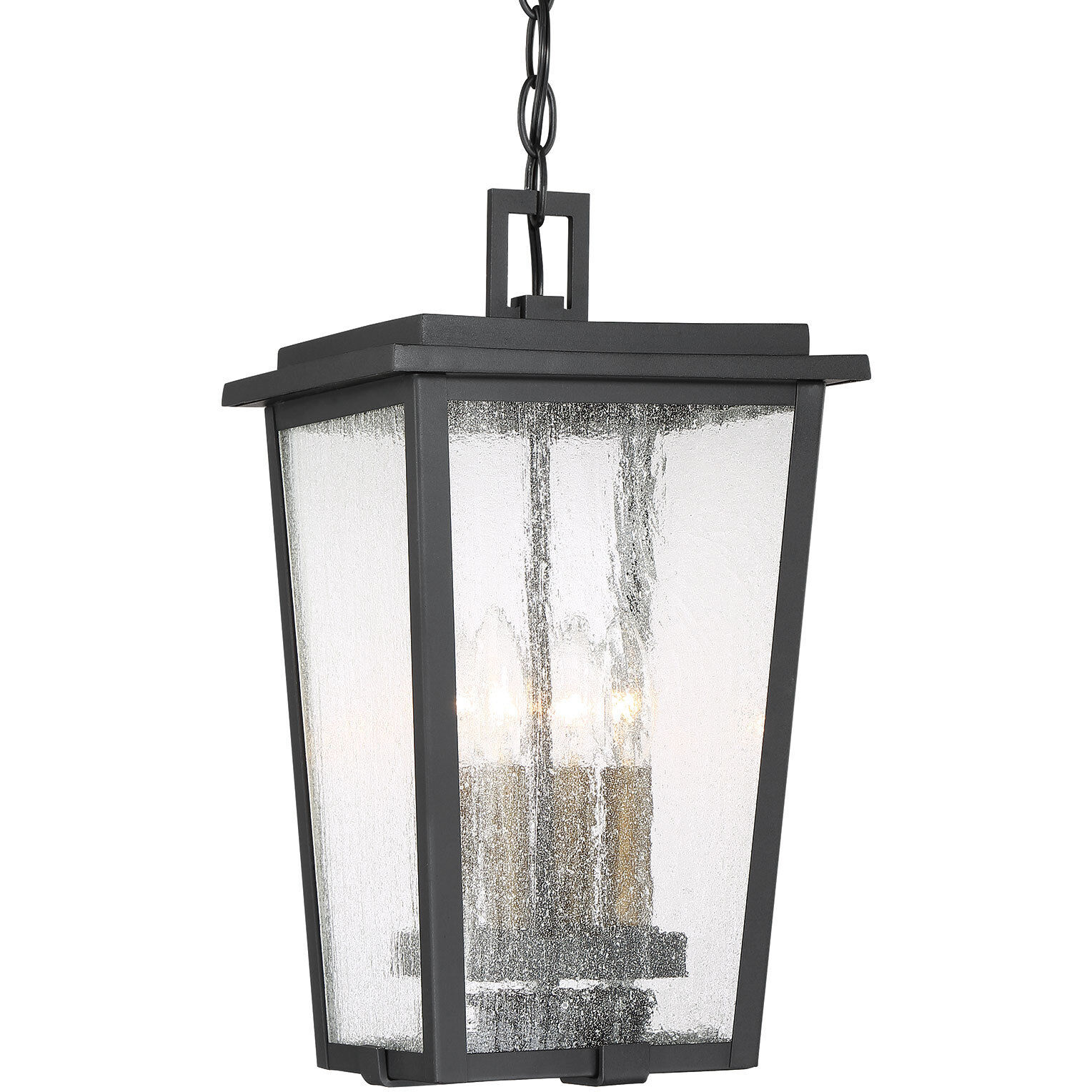 Cantebury 4 Light 9.25 inch Coal/Gold Outdoor Chain Hung Lantern, The Great Outdoors