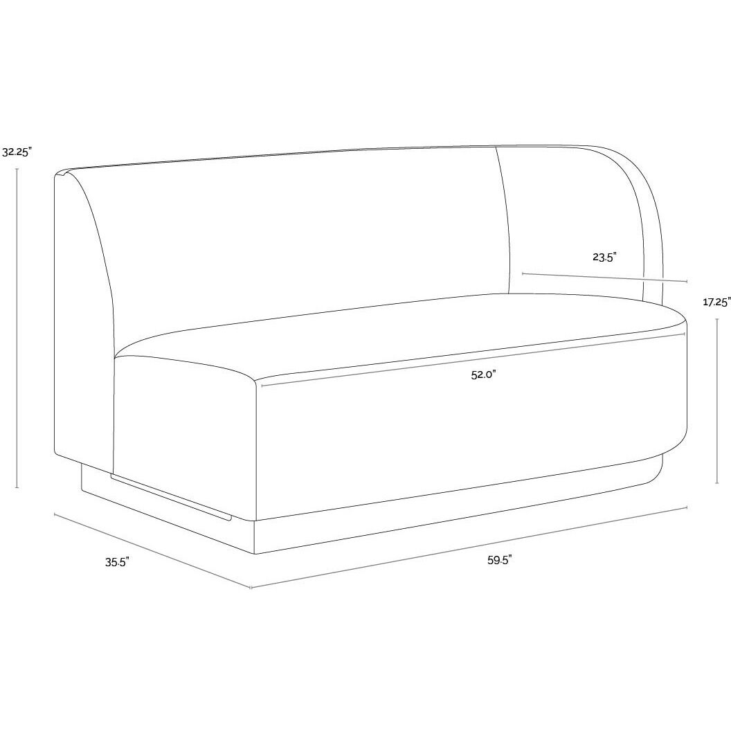 Jaclyn Egypt Light Grey / Danny Medium Grey Modular Right Armchair