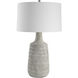 Scouts 29 inch 150.00 watt Gray and Off-White Matte Glaze with Brushed Nickel Table Lamp Portable Light