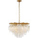 Chapman & Myers Cora LED 30.5 inch Antique-Burnished Brass Waterfall Chandelier Ceiling Light, Small