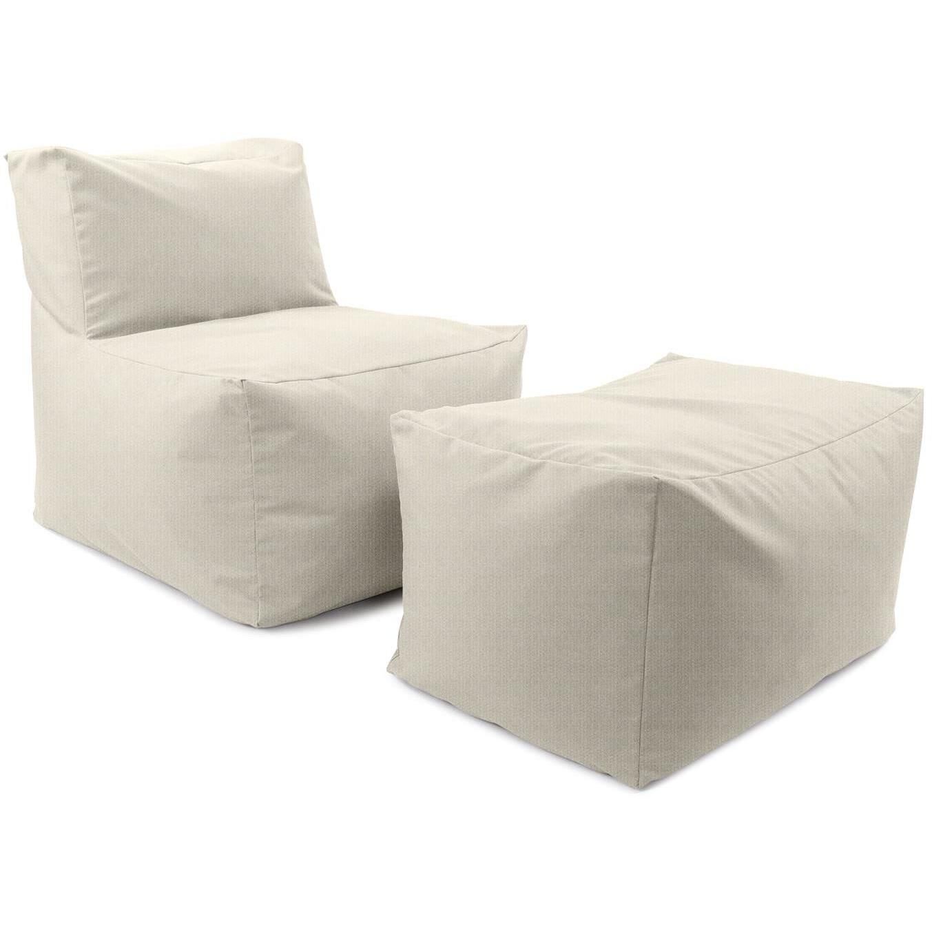 Driftwood Natural Outdoor Pouf Chair