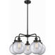 Beacon 5 Light 26 inch Matte Black Chandelier Ceiling Light