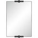 Cosmos 45 X 30 inch Matte Black Marble Wall Mirror