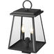 Broughton 2 Light 18.5 inch Black Outdoor Post Mount Fixture