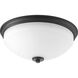 Replay 2 Light 14 inch Black Flush Mount Ceiling Light
