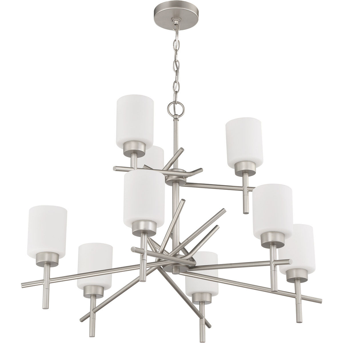 Cadence 9 Light 32 inch Satin Nickel Chandelier Ceiling Light