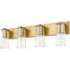 Titus 4 Light 32 inch Modern Gold Bath Vanity Light Wall Light