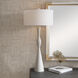 Sharma 39 inch 60.00 watt Ivory Man-Made Stone and Polished Nickel Table Lamp Portable Light