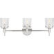 Thom Filicia Hartley 3 Light 24 inch Polished Nickel Bath Vanity Wall Light