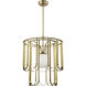 Melody 1 Light 25 inch Satin Brass Pendant Ceiling Light