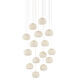 Piero 15 Light 25 inch Silver Multi-Drop Pendant Ceiling Light