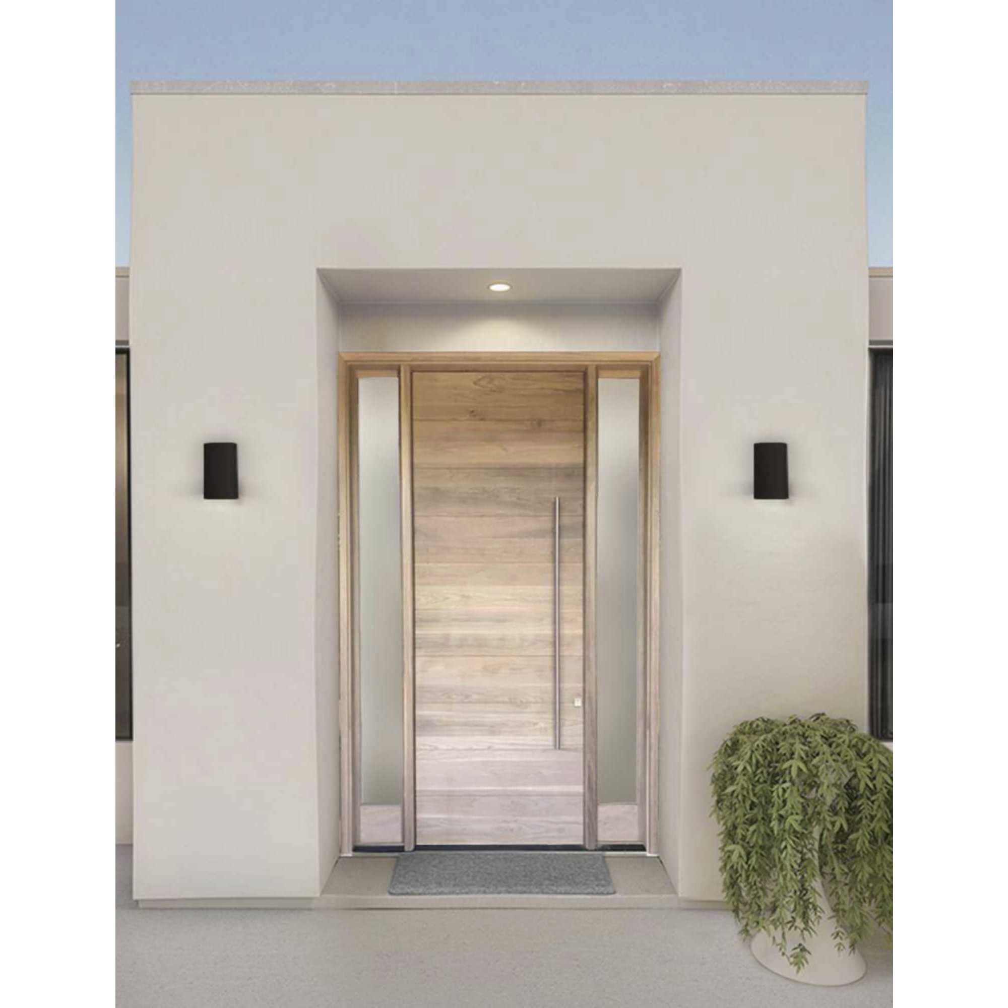 Cylinder Outdoor Wall Cylinder in Black