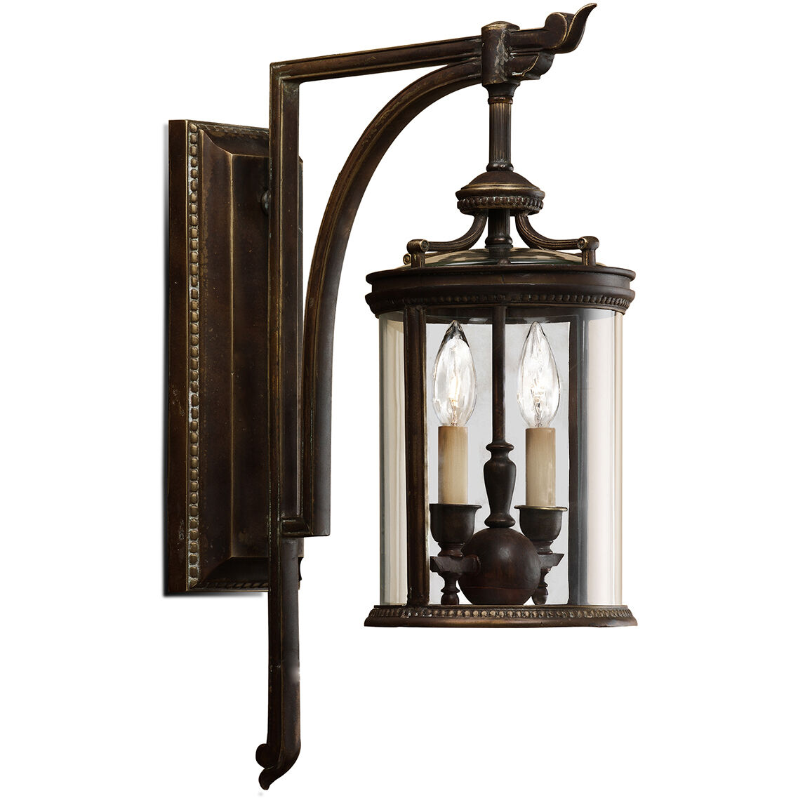Louvre 2 Light 22 inch Bronze Outdoor Wall Mount