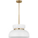 Drew & Jonathan Pemberton 1 Light 12 inch Matte White Pendant Ceiling Light