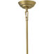 Veleta 3 Light 15 inch Lacquered Brass Pendant Ceiling Light
