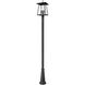Rainer 4 Light 118.25 inch Black Outdoor Post Mounted Fixture in G9