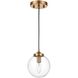 Kendall 1 Light 6 inch Brass Pendant Ceiling Light