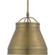 Lumley 1 Light 13 inch Antique Brass Pendant Ceiling Light